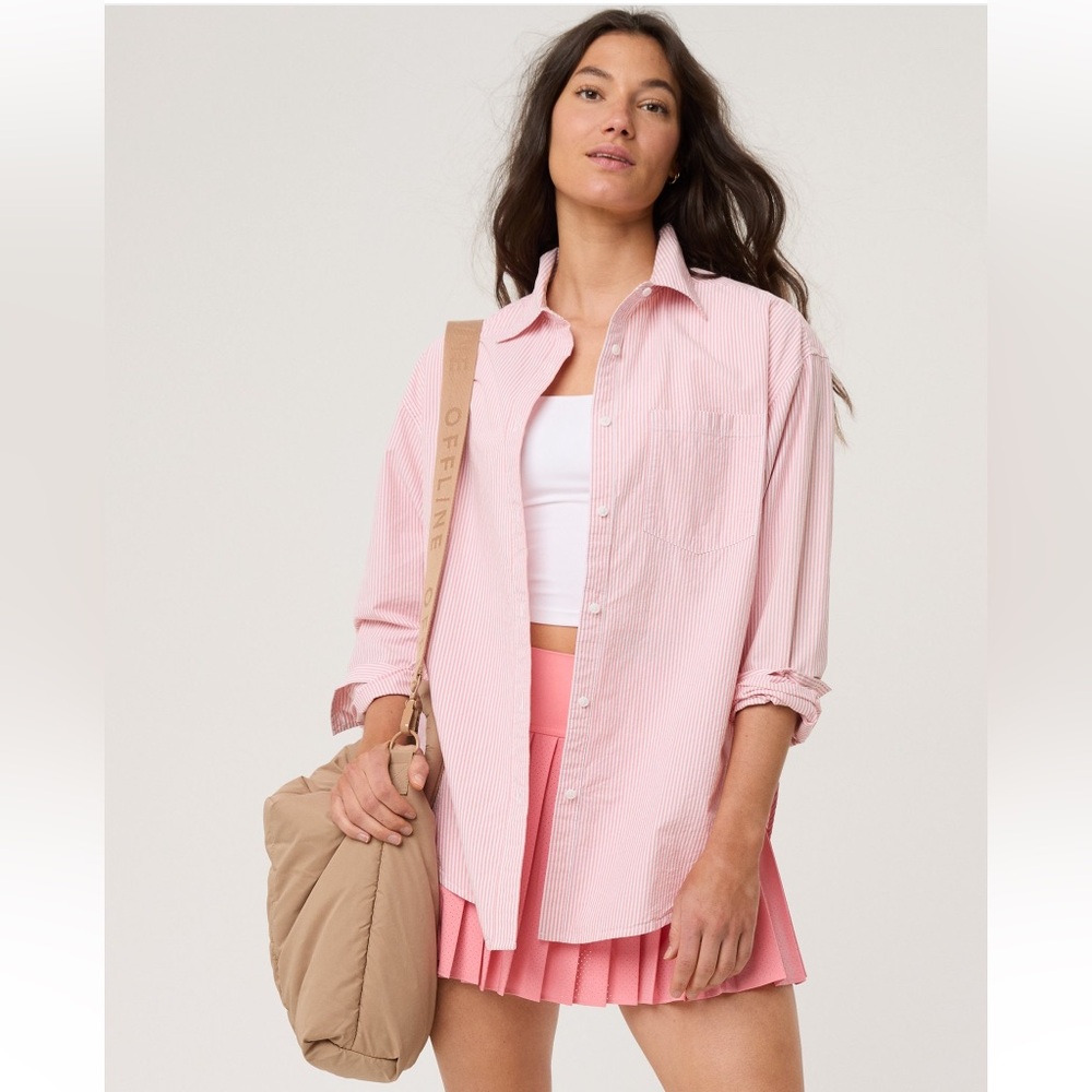 OFFLINE By Aerie Long Sleeve Button Up Shirt